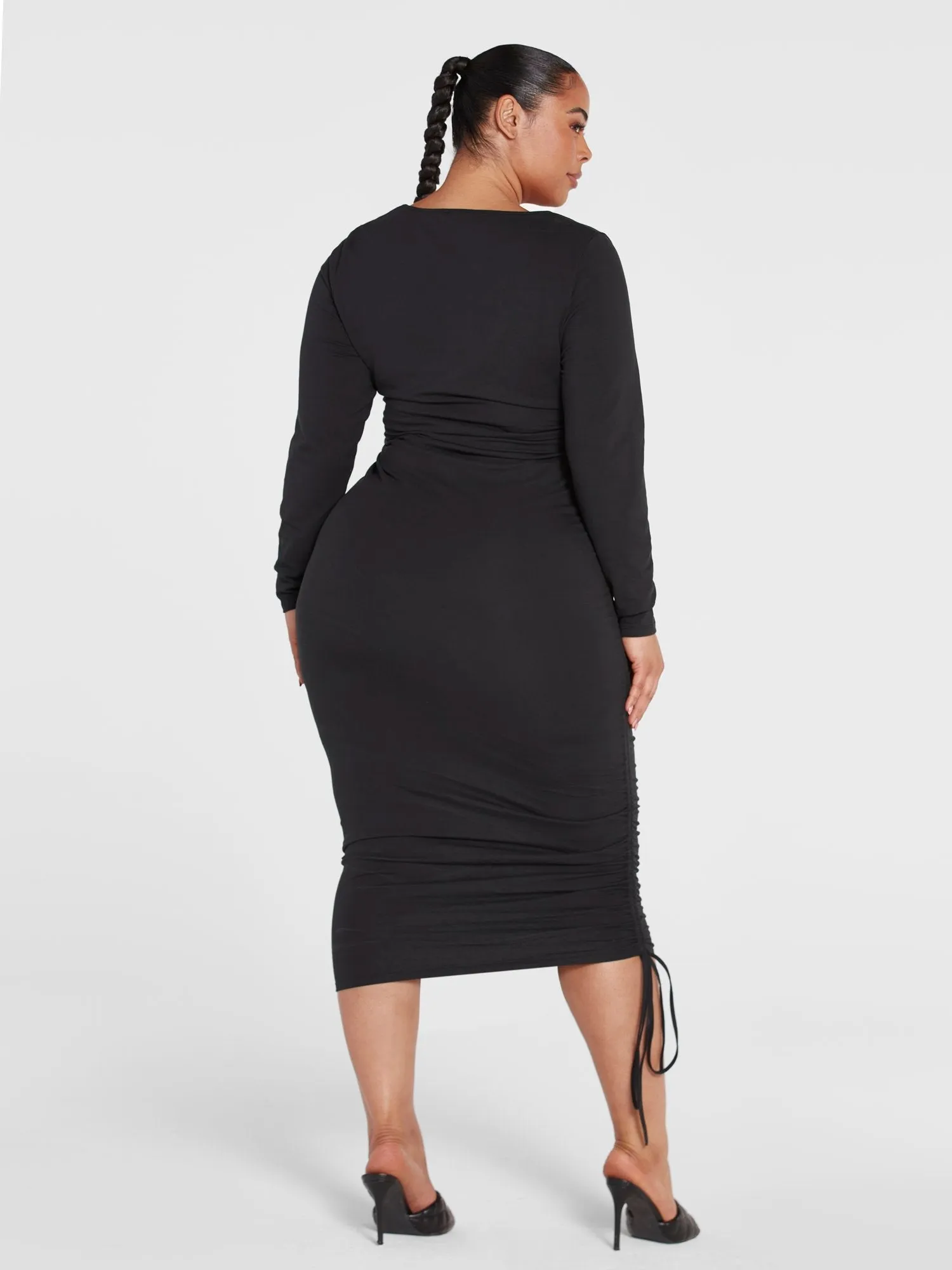 Fashion To Figure - FTF Essentials - The Long Sleeve Ruched Dress