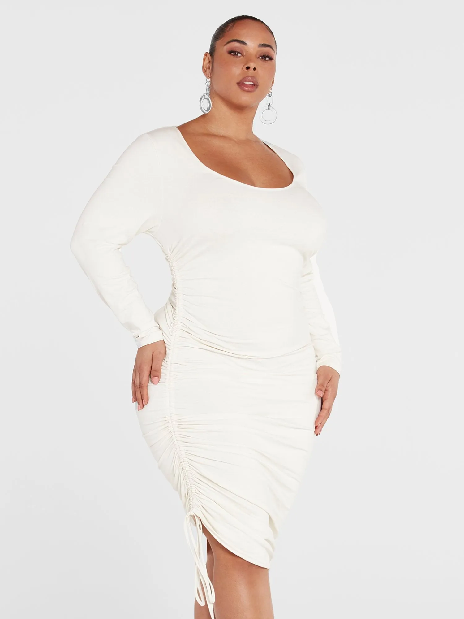 Fashion To Figure - FTF Essentials - The Long Sleeve Ruched Dress