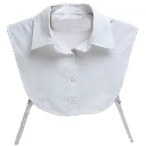 Fashion Women Lady Decor Fake Half Shirt Tops PeterPan Detachable Collar Unisex Tie Blouse