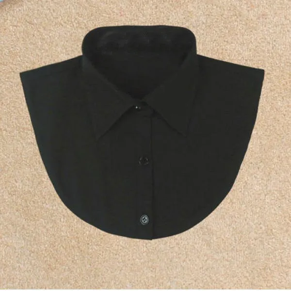Fashion Women Lady Decor Fake Half Shirt Tops PeterPan Detachable Collar Unisex Tie Blouse