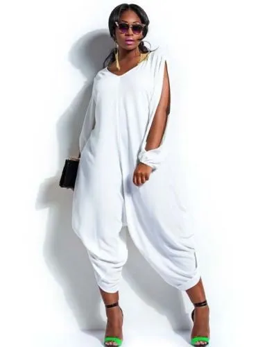 Fashion Womens Long Sleeve Romper Baggy Harem Jumpsuit Playsuit Plus Size 5 Colors