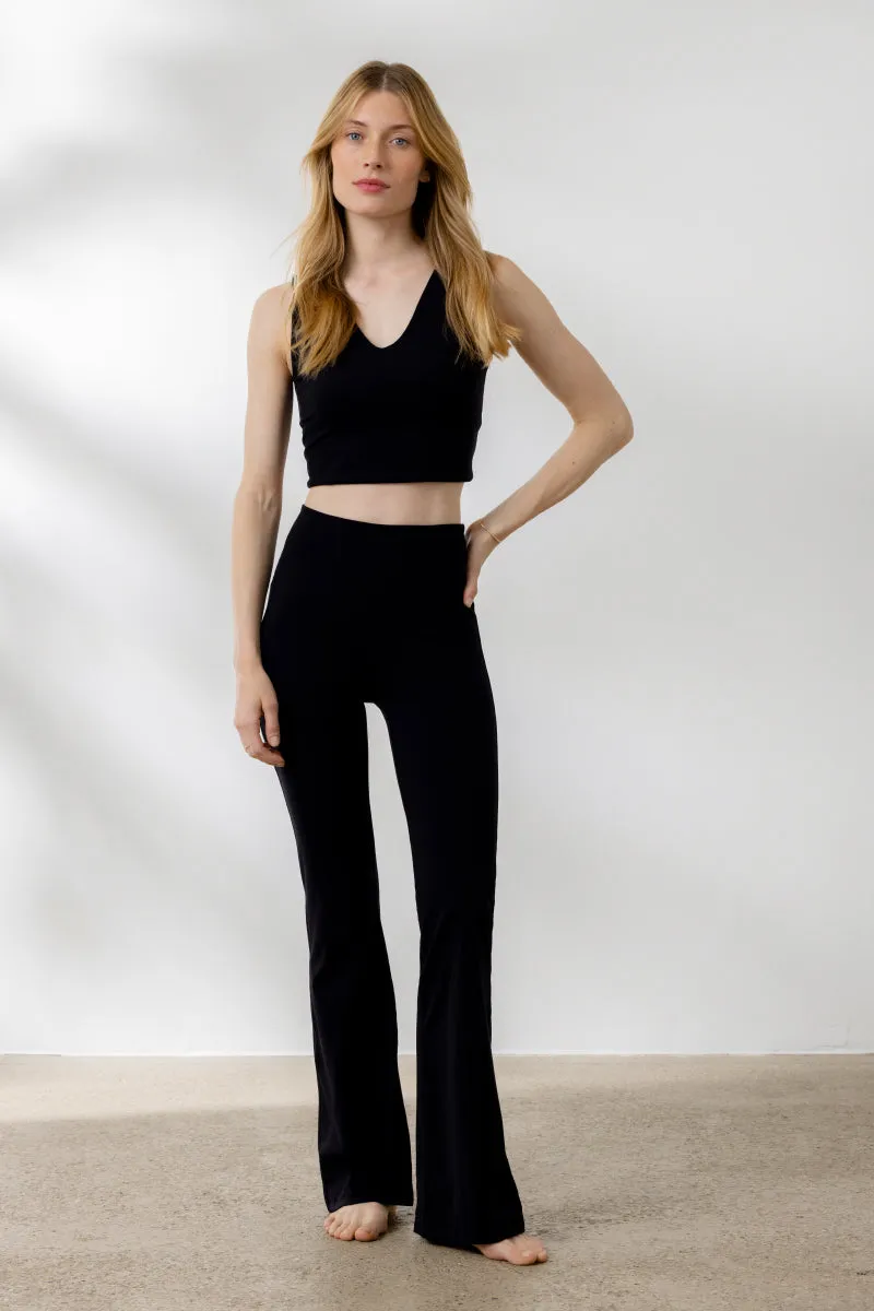 Flared Leggings Soft Black