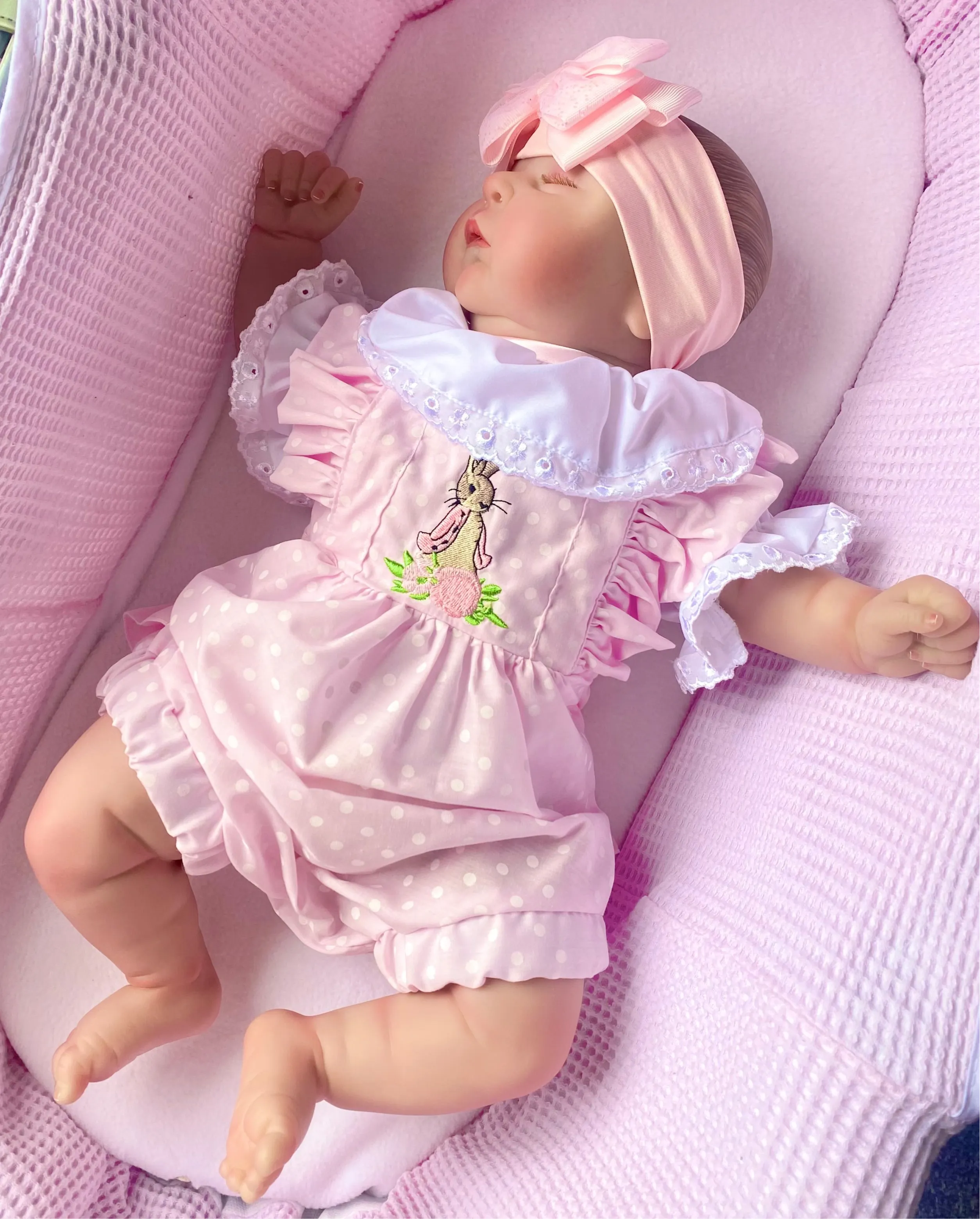 Flopsy Bunny Two Piece spanish style Frilly Romper & Peter pan frilled collat top  Outfit REDUCED