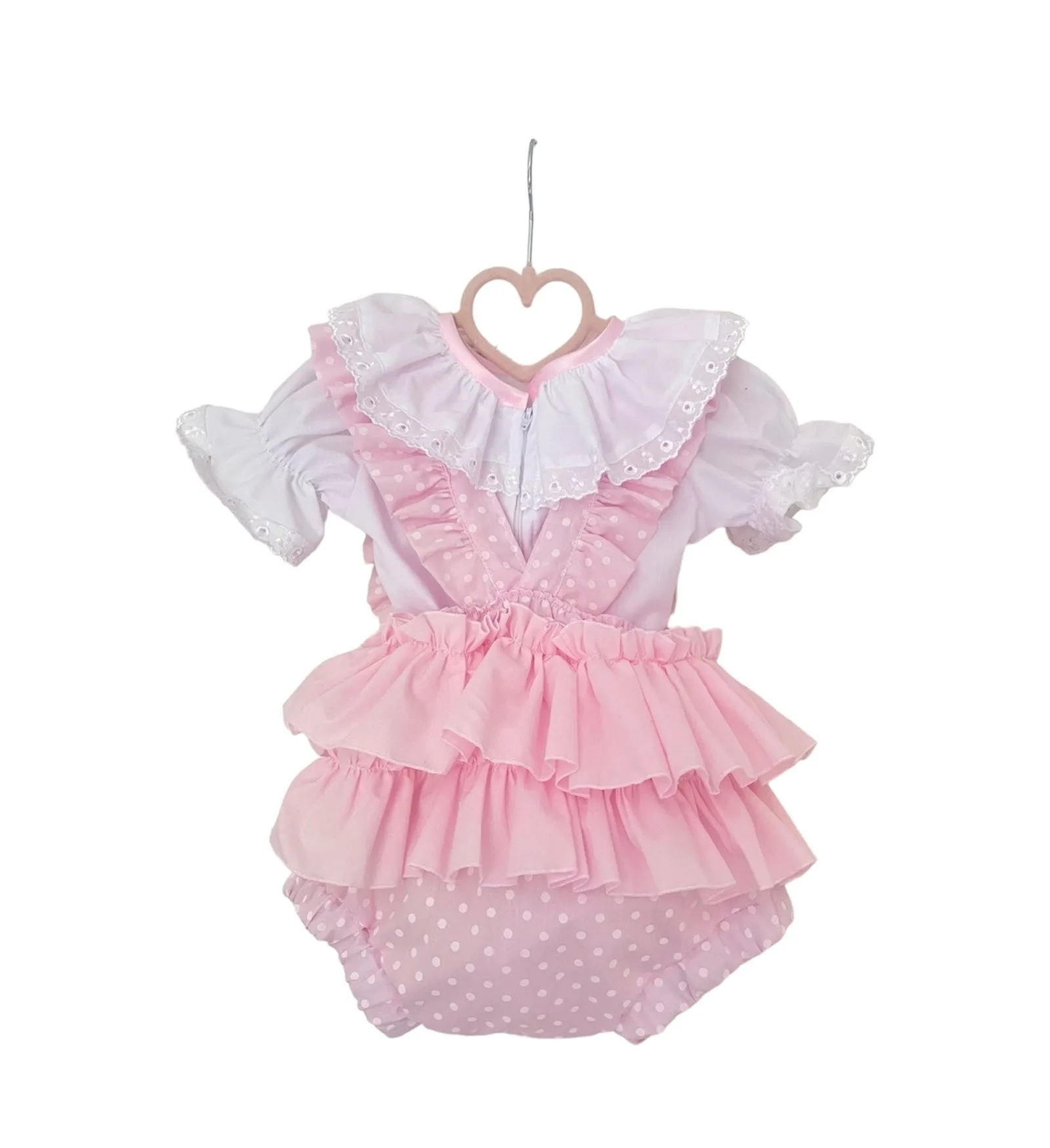 Flopsy Bunny Two Piece spanish style Frilly Romper & Peter pan frilled collat top  Outfit REDUCED