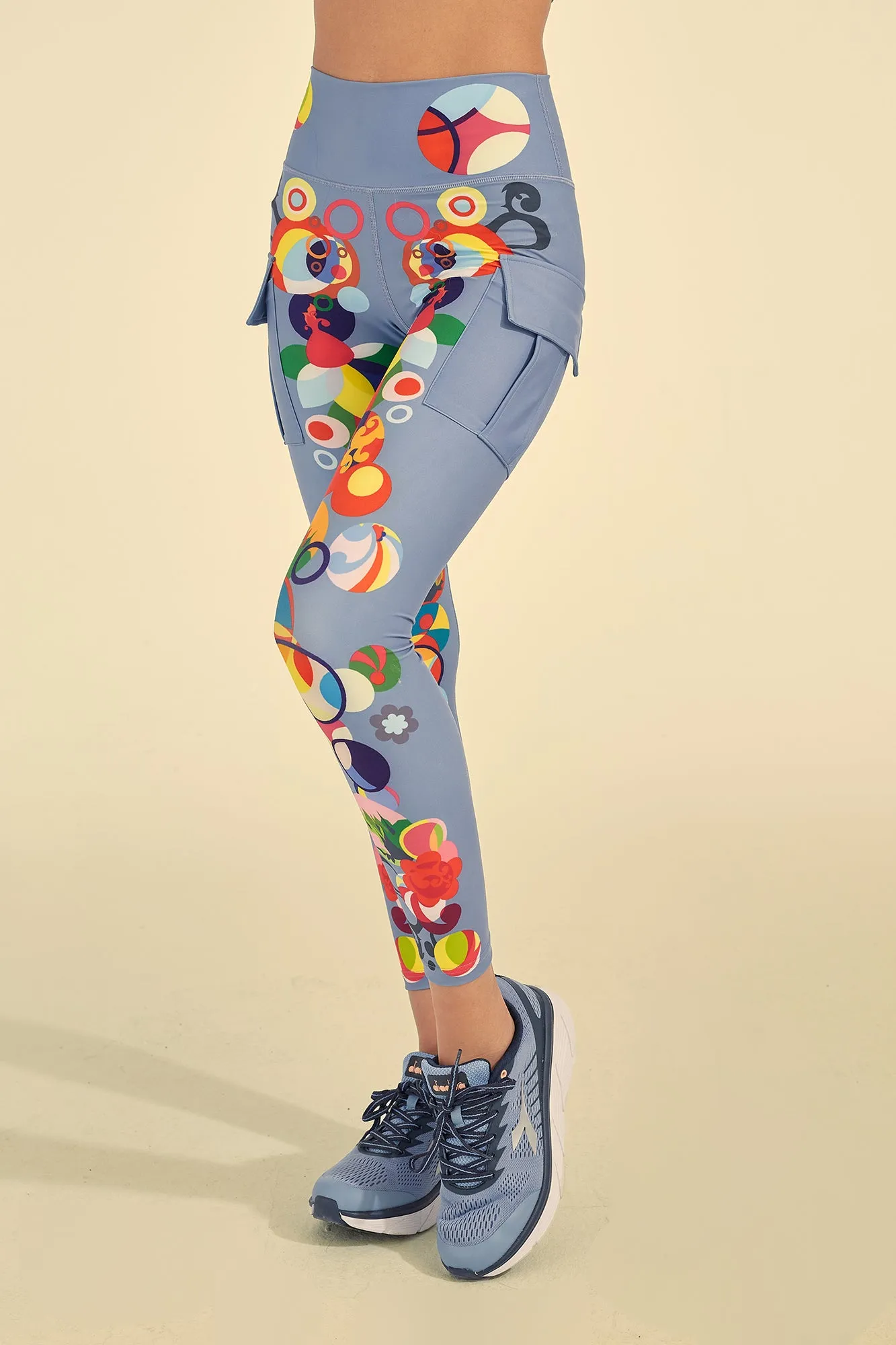 Flourish Blue Pearl Leggings