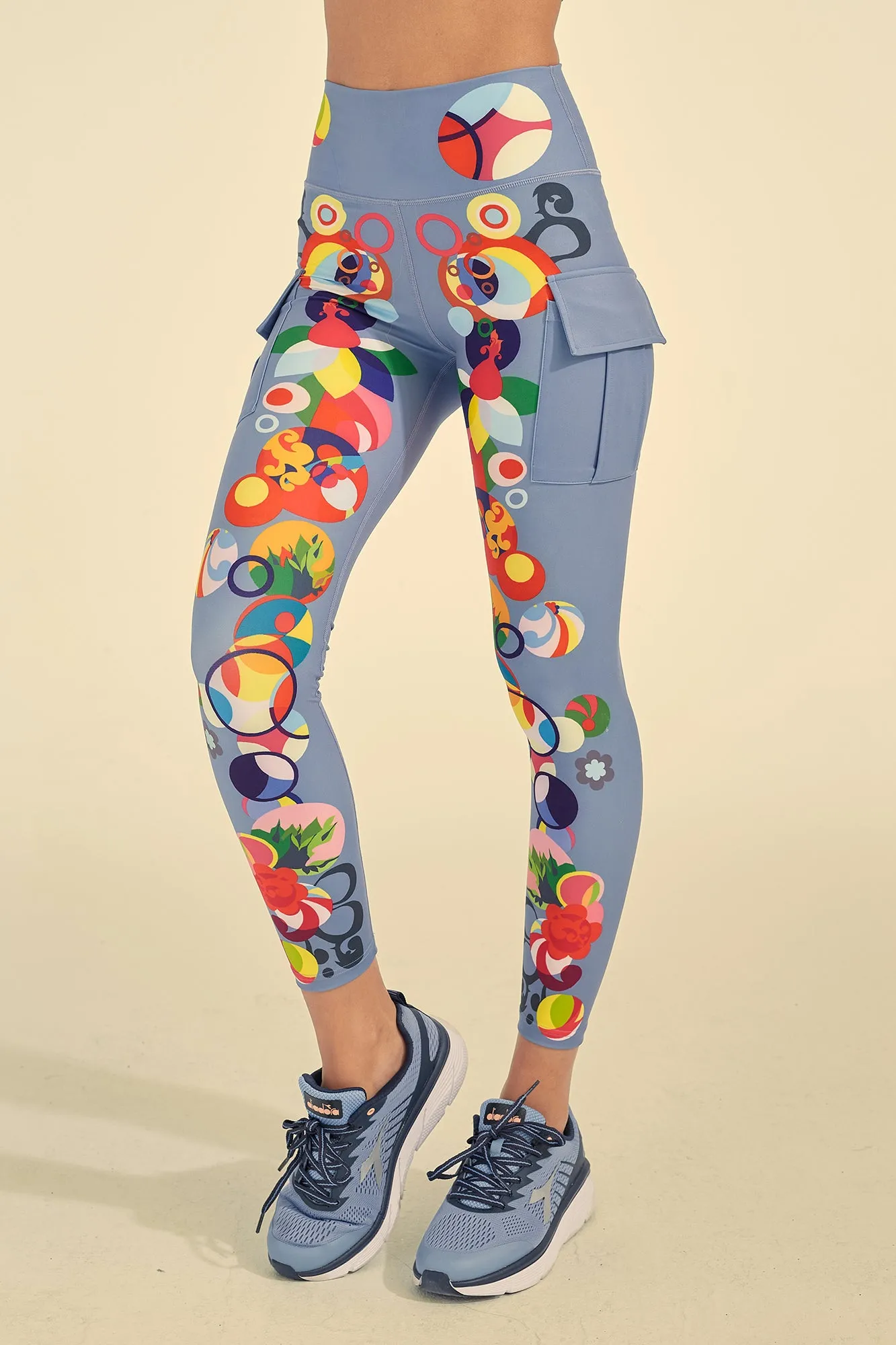 Flourish Blue Pearl Leggings
