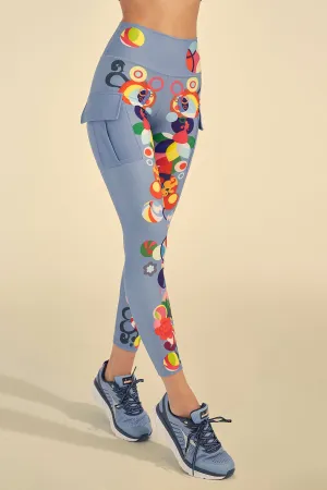 Flourish Blue Pearl Leggings