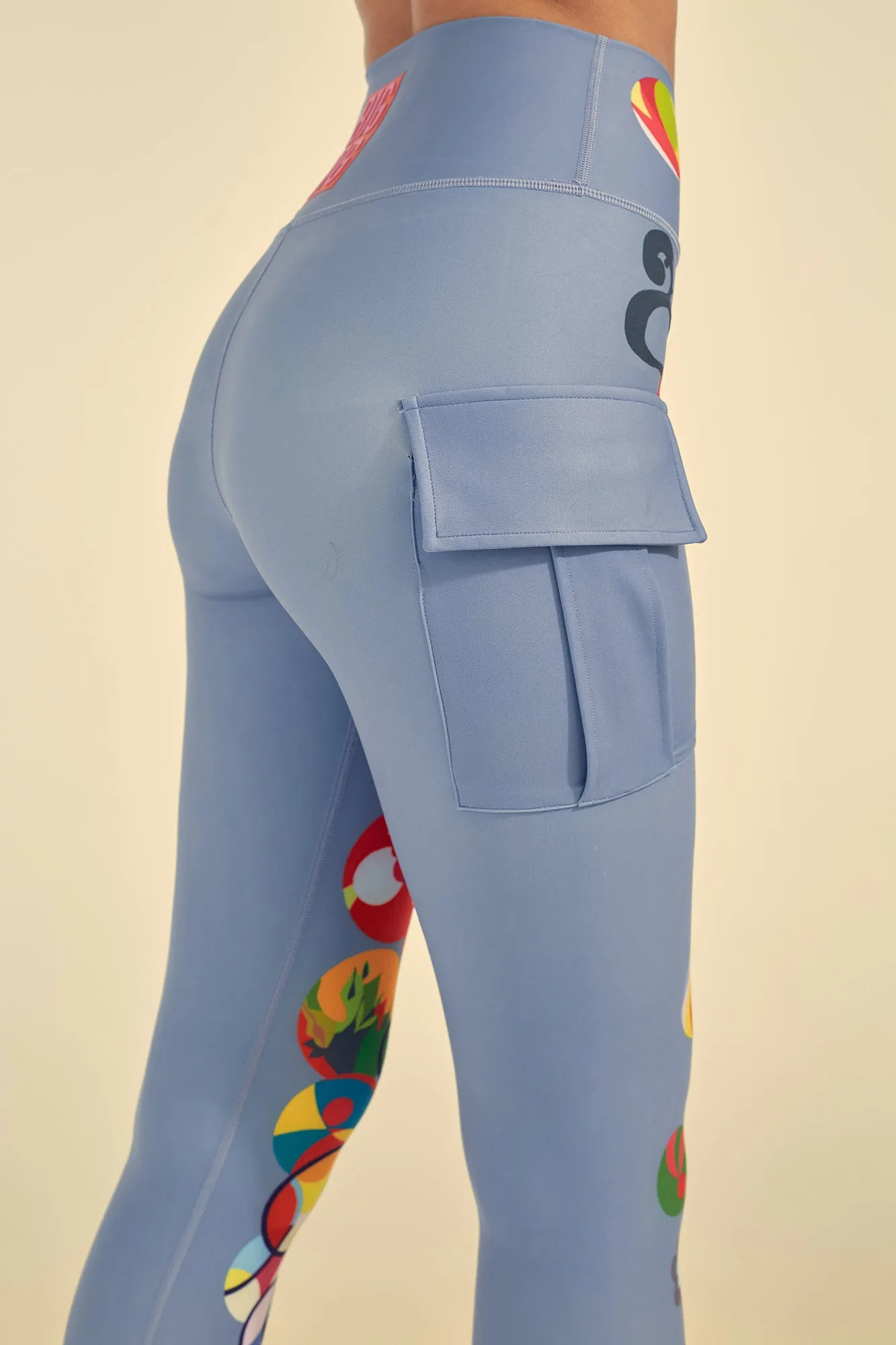 Flourish Blue Pearl Leggings