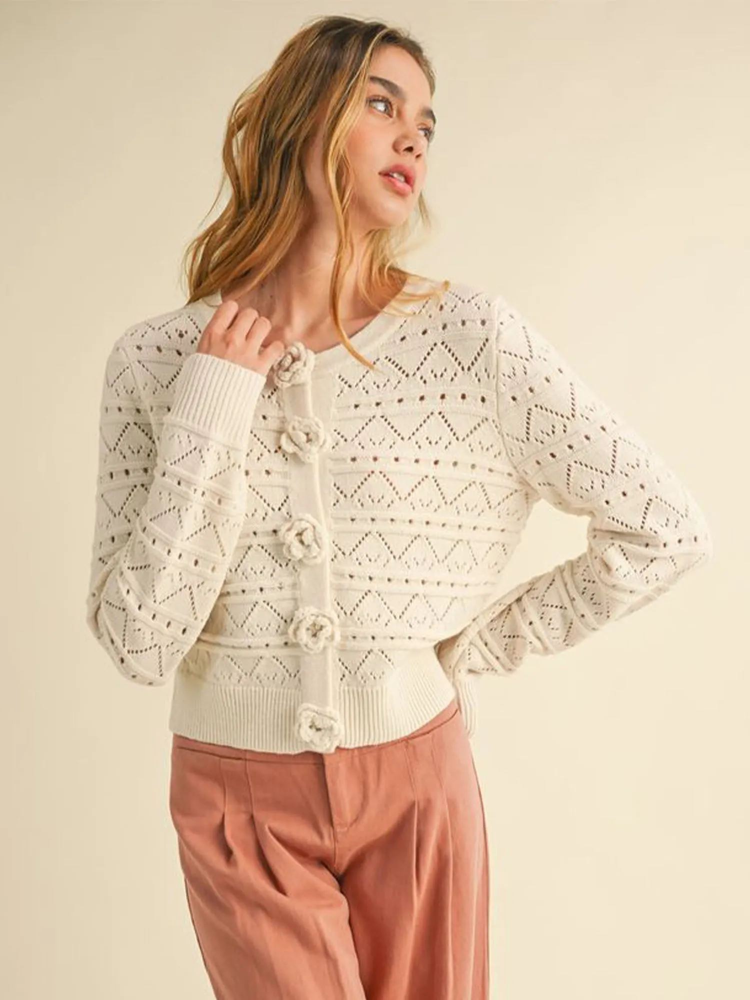 Flower Crochet Cardigan