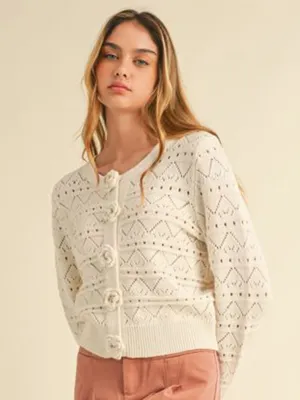 Flower Crochet Cardigan