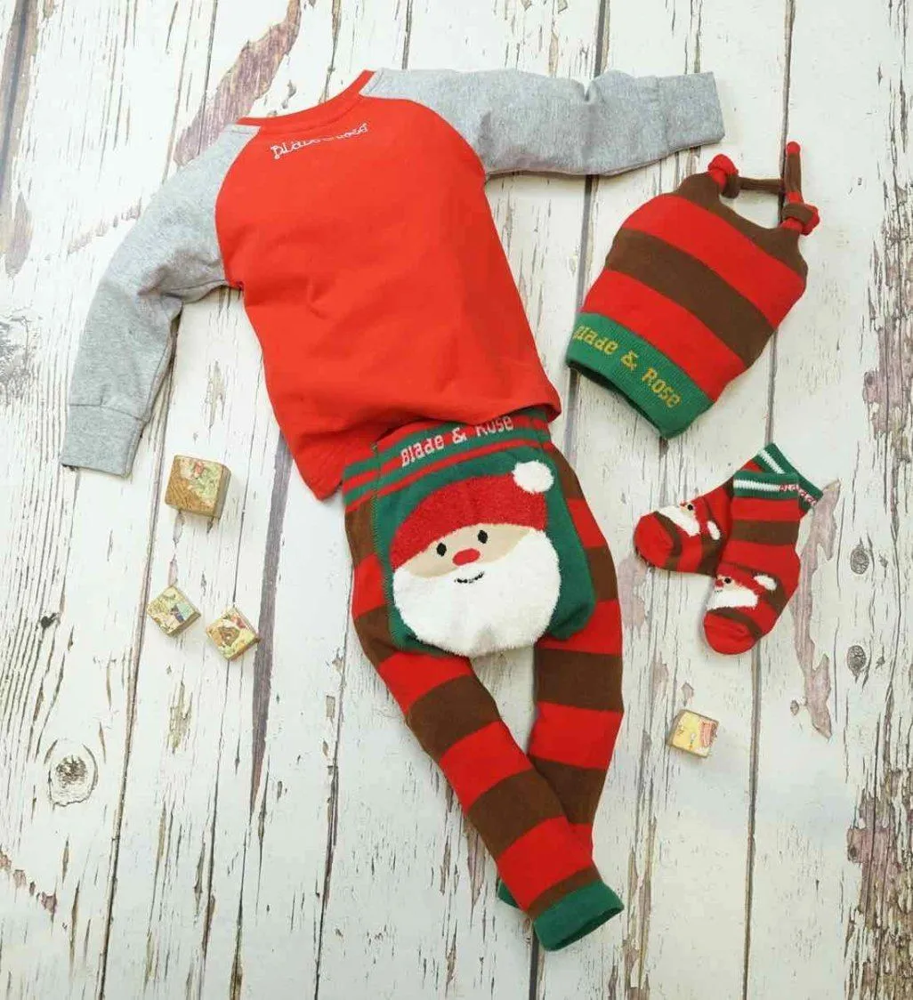 Fluffy Santa Christmas Socks