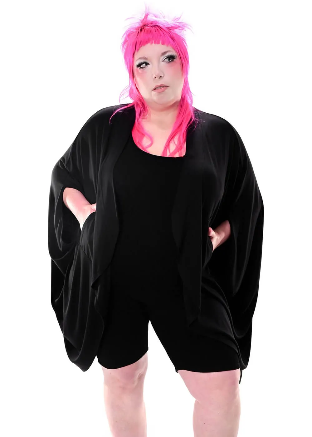 Foxblood Batty Oversized Cardigan Black