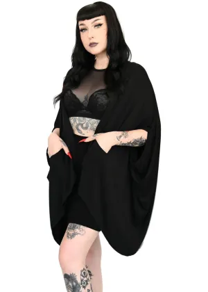 Foxblood Batty Oversized Cardigan Black