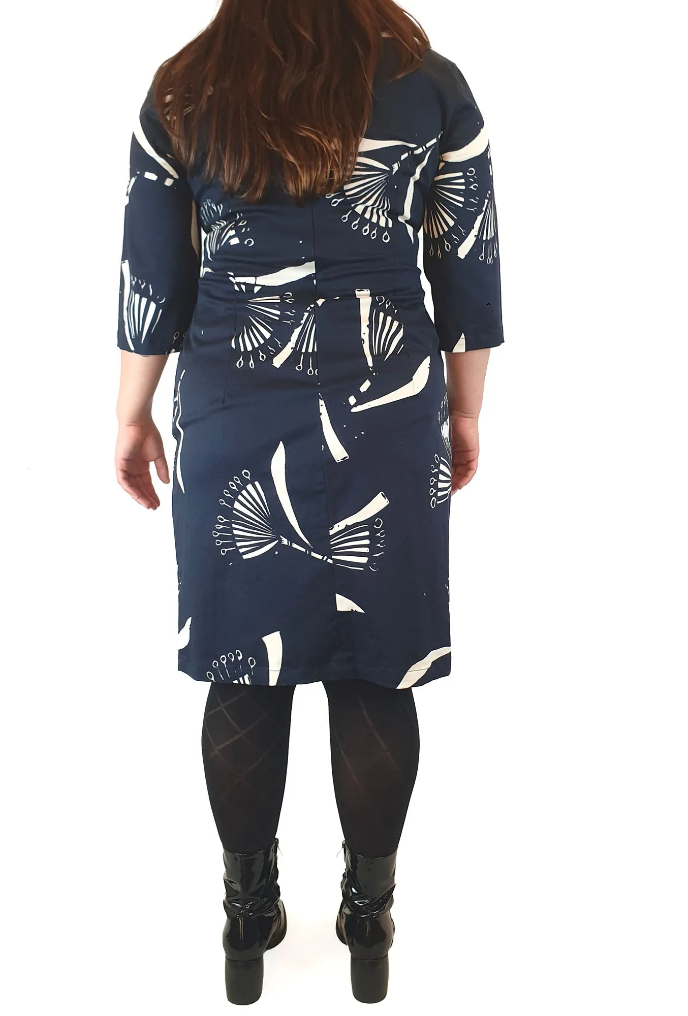 Frock Me Out navy print half length sleeve dress size 16