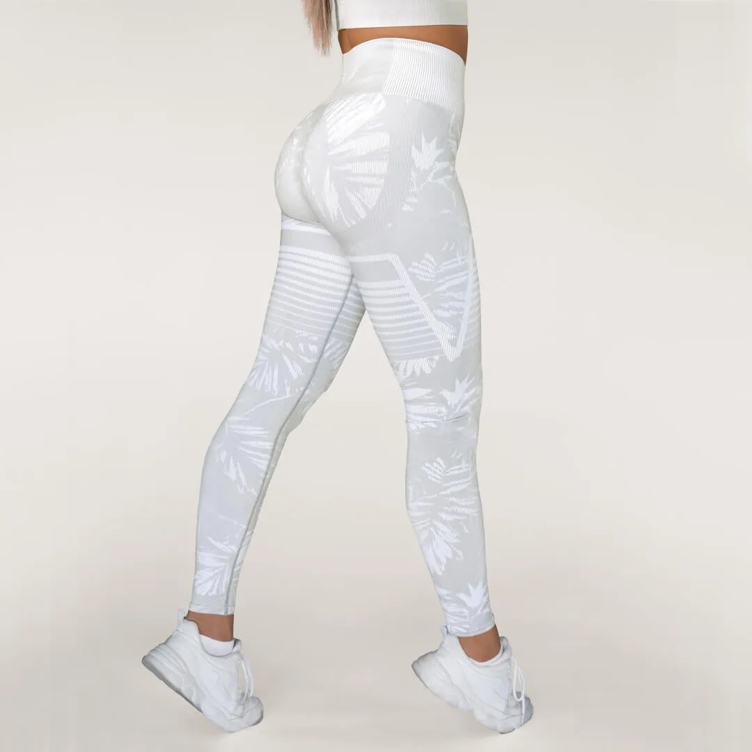 Gavelo Seamless Floral Tights Grey
