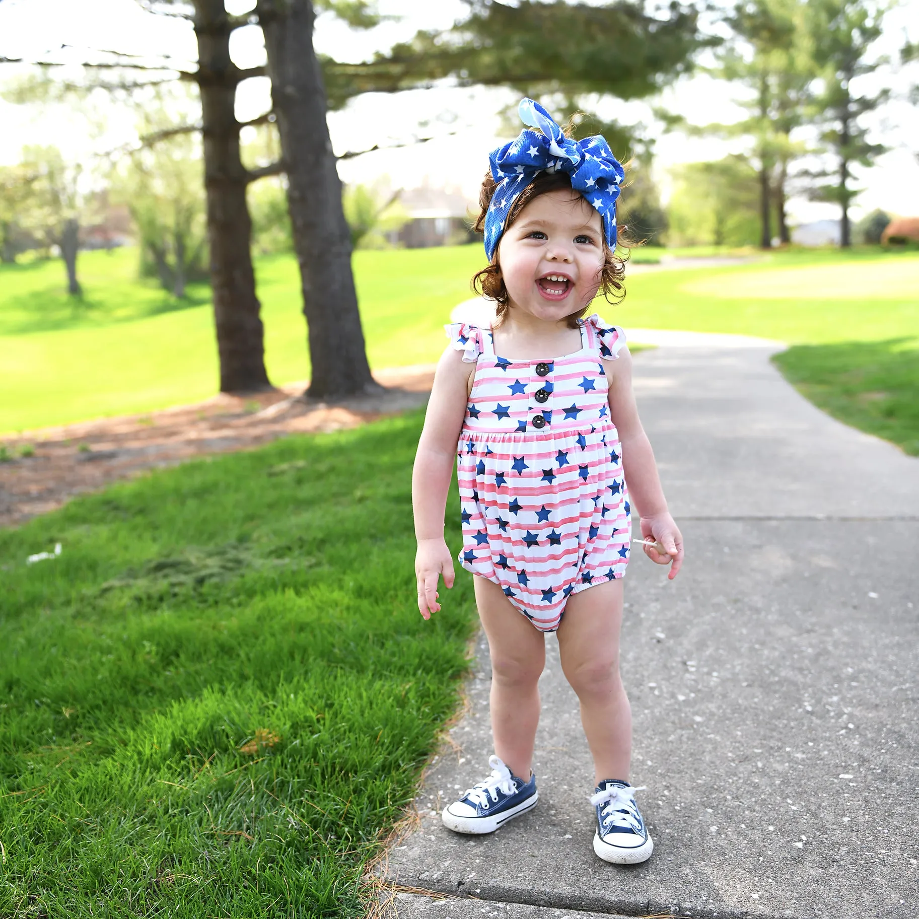 Gigi and Max Liberty Bubble Romper