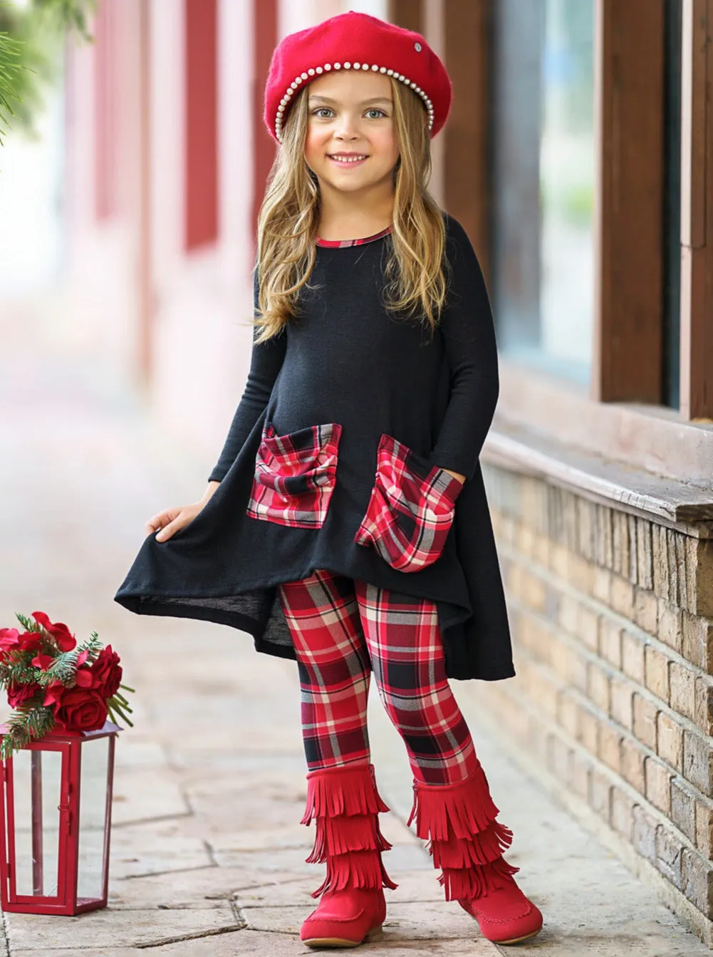 Girl Empowered Plaid Legging Set
