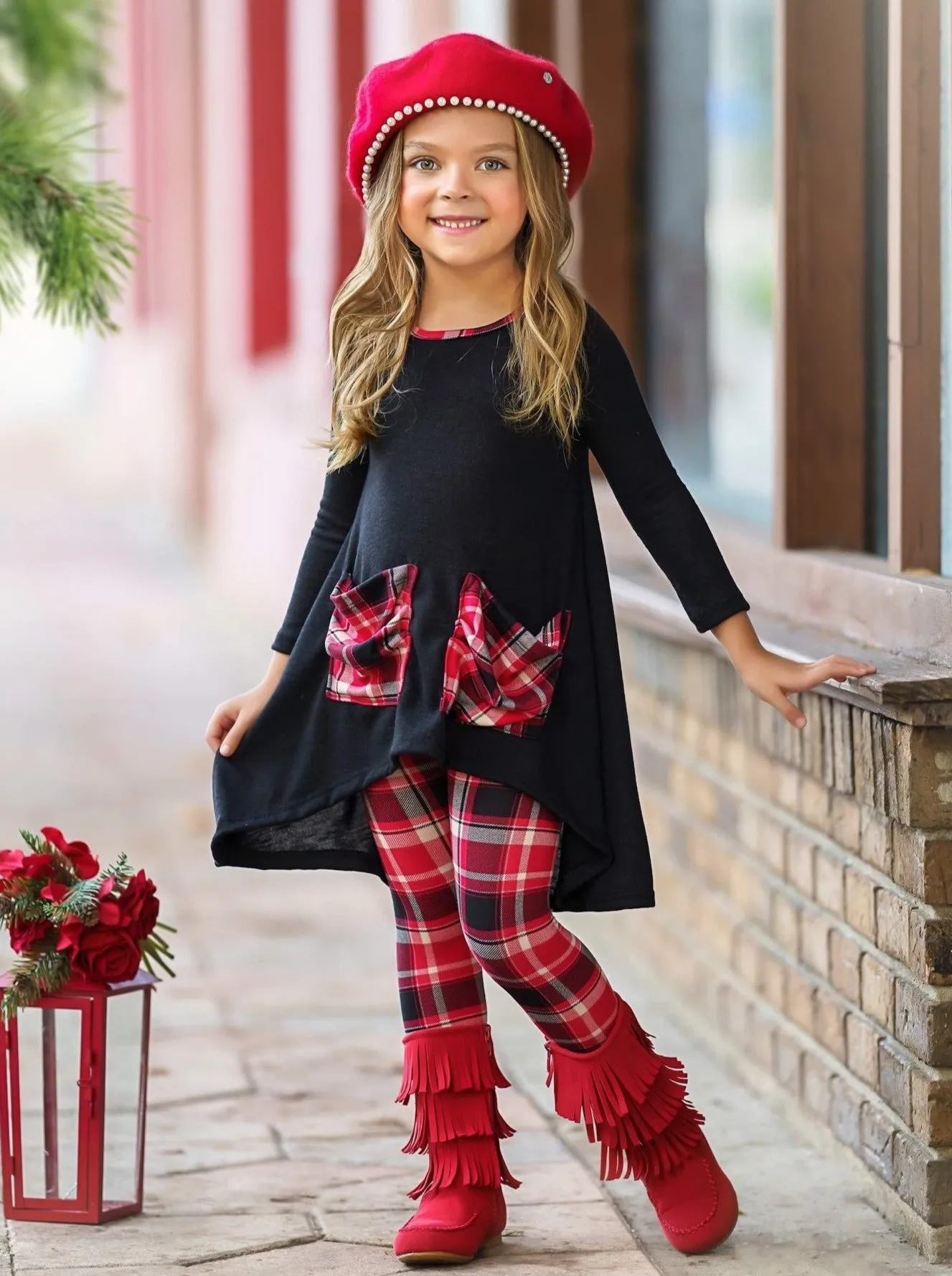 Girl Empowered Plaid Legging Set