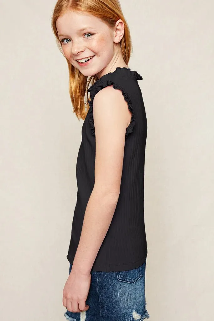 Girls Ruffle Sleeve Tank Top