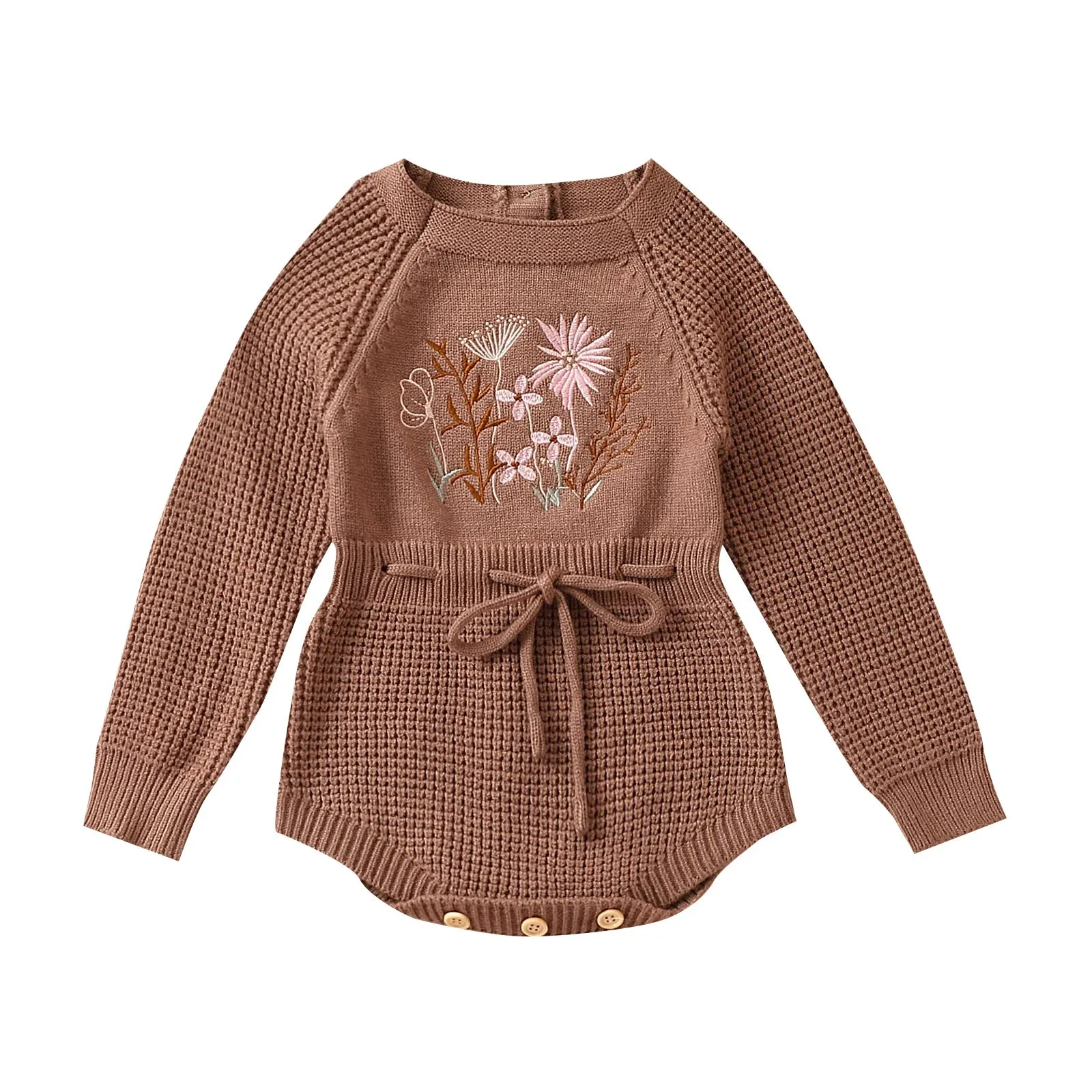 Girls Sweater One-piece Knit Romper