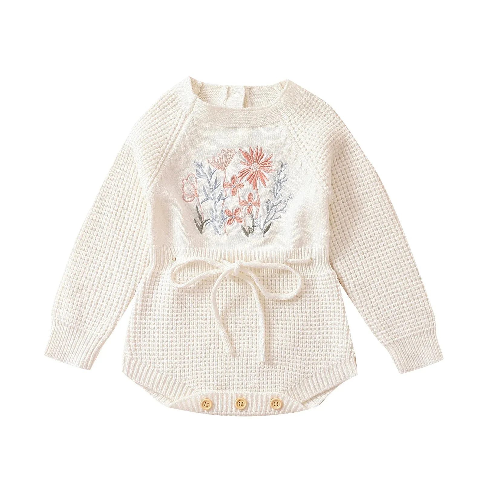 Girls Sweater One-piece Knit Romper