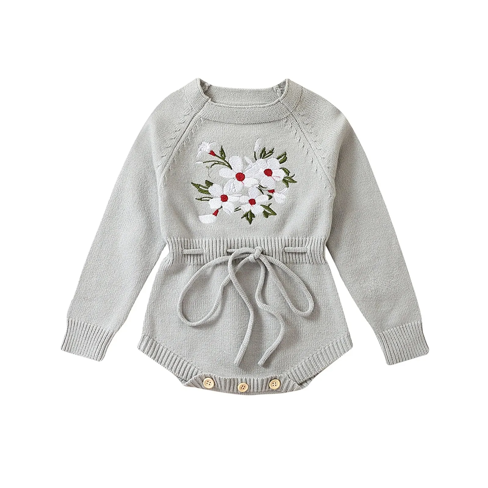 Girls Sweater One-piece Knit Romper