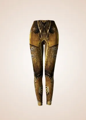 Gold Steampunk Gear Legging