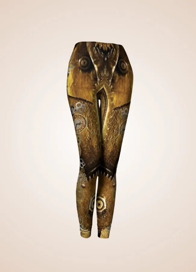 Gold Steampunk Gear Legging