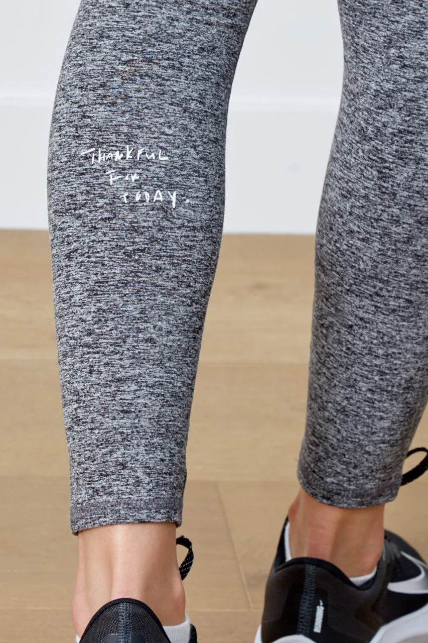 Good hYOUman Jaelyn "Thankful for today"  Grey Leggings - Women's