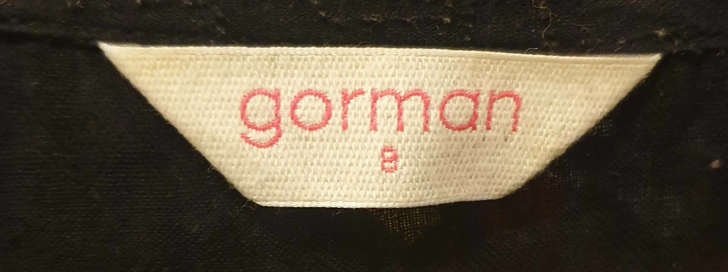 Gorman black half sleeve dress with subtle zig zag pattern size 8