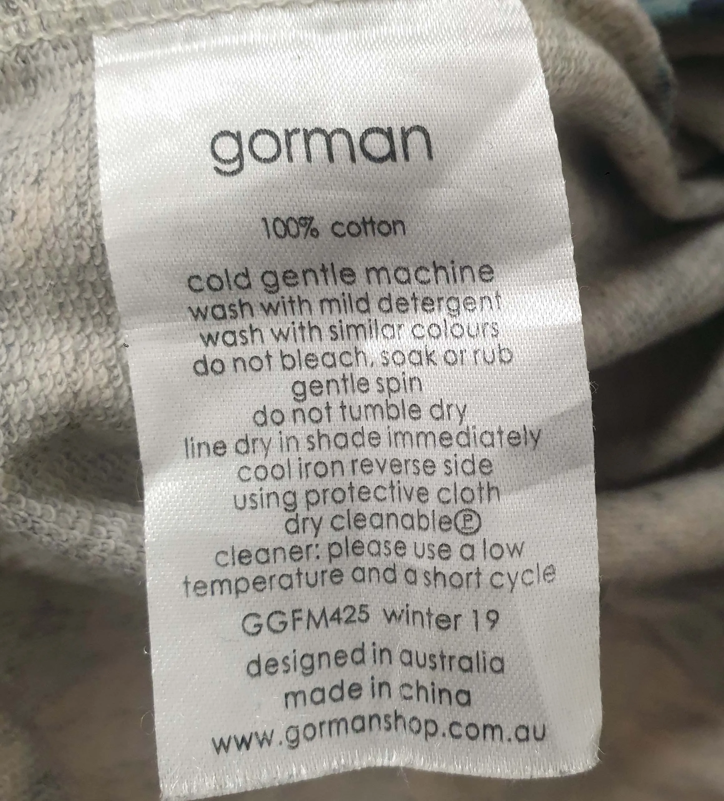 Gorman grey long sleeve tee shirt dress with  large flower print size 14, best fits 12-14