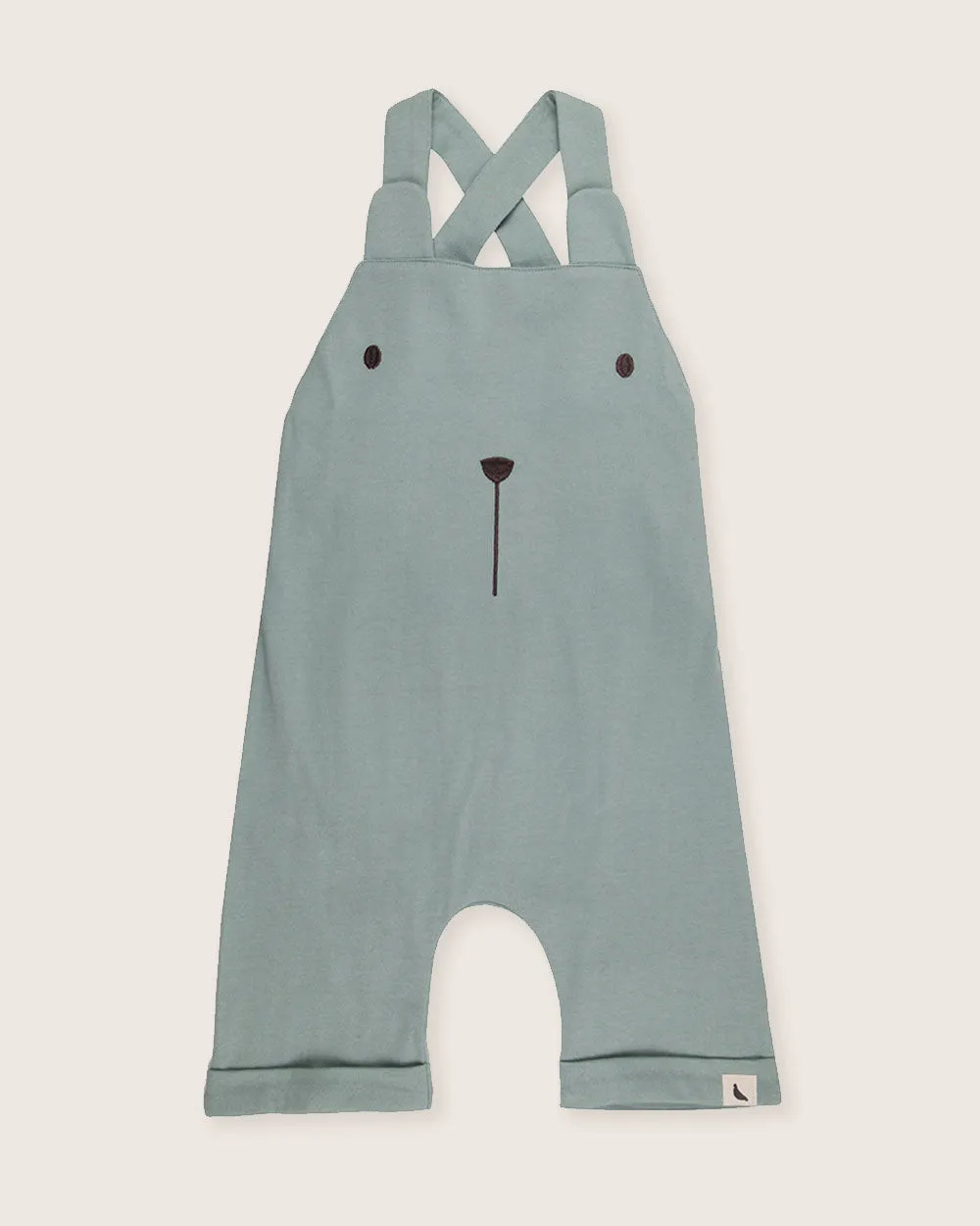 Green Pond Bear Face Print Jumpsuit