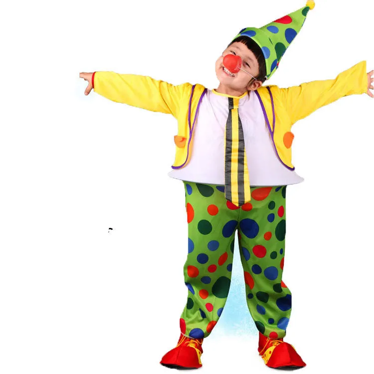 Halloween Costumes Kids Children Circus Clown Costume Naughty Harlequin Fancy Fantasia Infantil Cosplay Clothing for Boys Girls