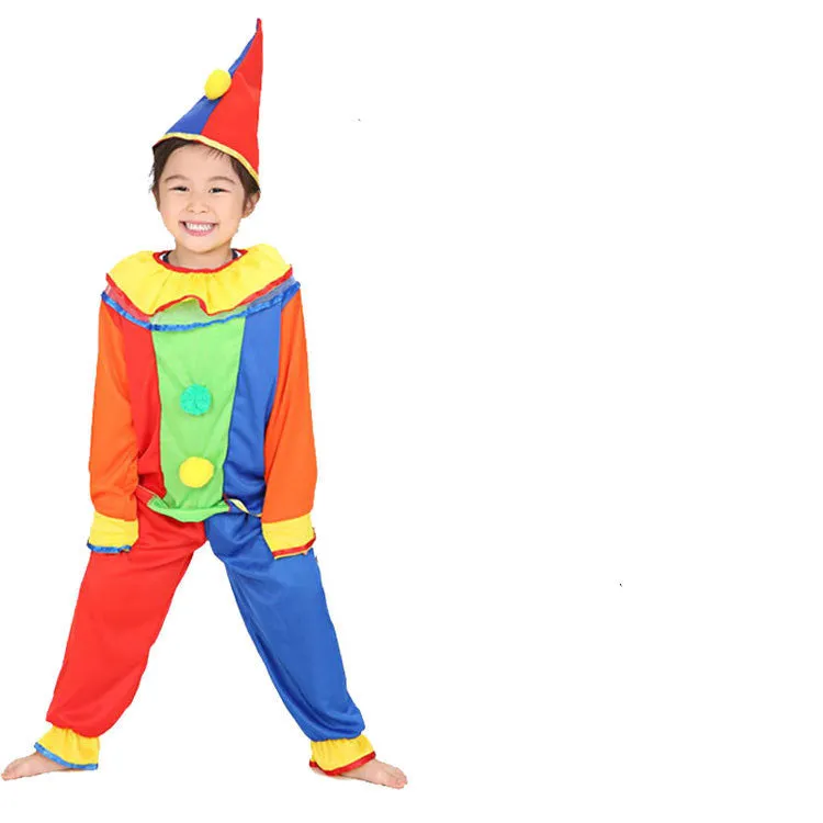 Halloween Costumes Kids Children Circus Clown Costume Naughty Harlequin Fancy Fantasia Infantil Cosplay Clothing for Boys Girls