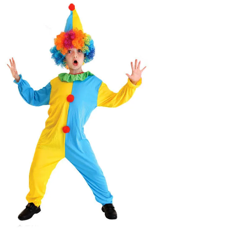 Halloween Costumes Kids Children Circus Clown Costume Naughty Harlequin Fancy Fantasia Infantil Cosplay Clothing for Boys Girls