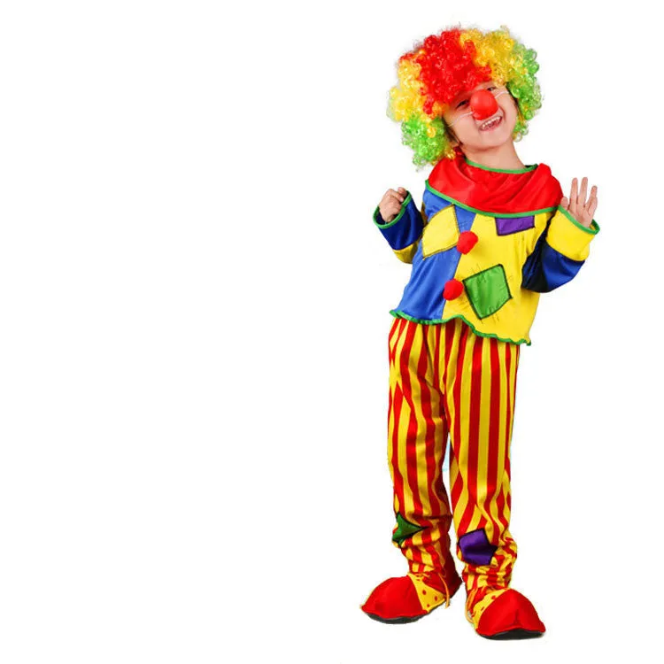 Halloween Costumes Kids Children Circus Clown Costume Naughty Harlequin Fancy Fantasia Infantil Cosplay Clothing for Boys Girls