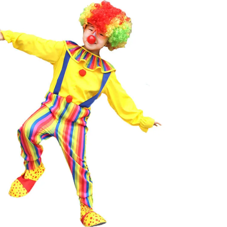 Halloween Costumes Kids Children Circus Clown Costume Naughty Harlequin Fancy Fantasia Infantil Cosplay Clothing for Boys Girls