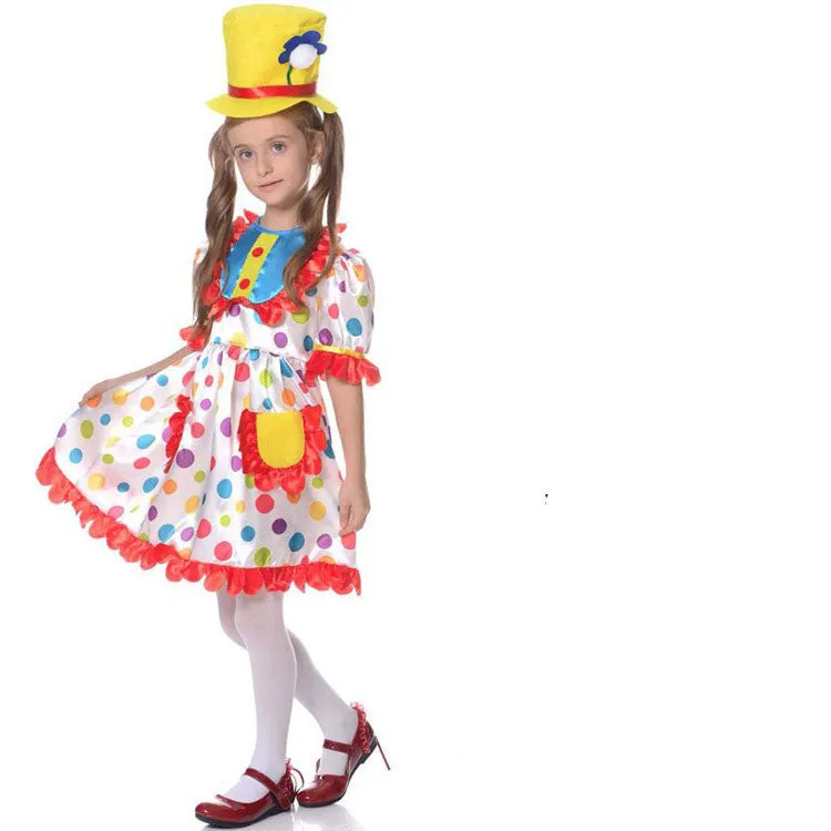Halloween Costumes Kids Children Circus Clown Costume Naughty Harlequin Fancy Fantasia Infantil Cosplay Clothing for Boys Girls