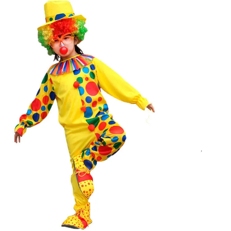 Halloween Costumes Kids Children Circus Clown Costume Naughty Harlequin Fancy Fantasia Infantil Cosplay Clothing for Boys Girls