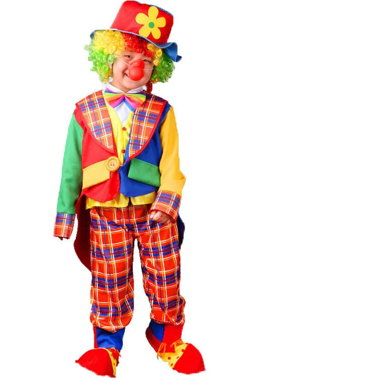 Halloween Costumes Kids Children Circus Clown Costume Naughty Harlequin Fancy Fantasia Infantil Cosplay Clothing for Boys Girls