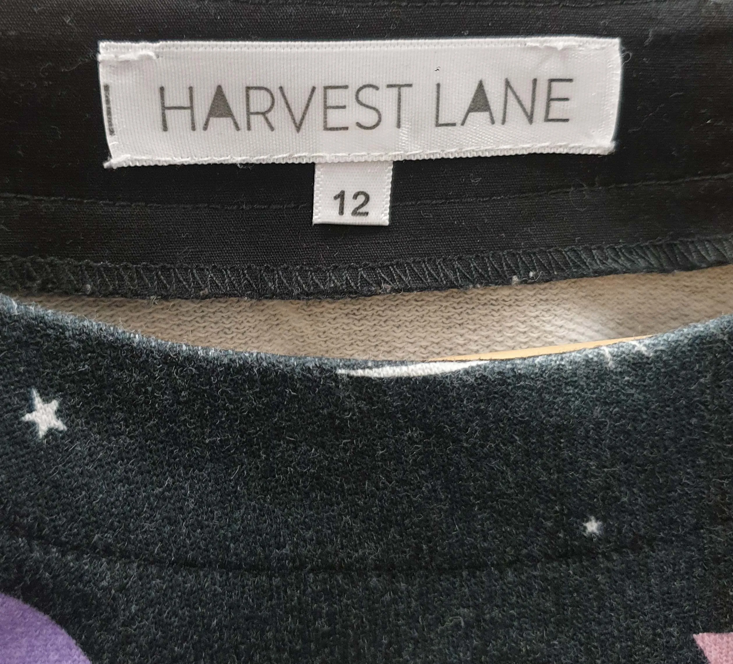 Harvest Lane planet print long sleeve dress size 12