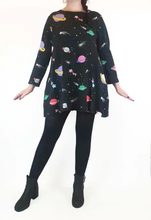 Harvest Lane planet print long sleeve dress size 12