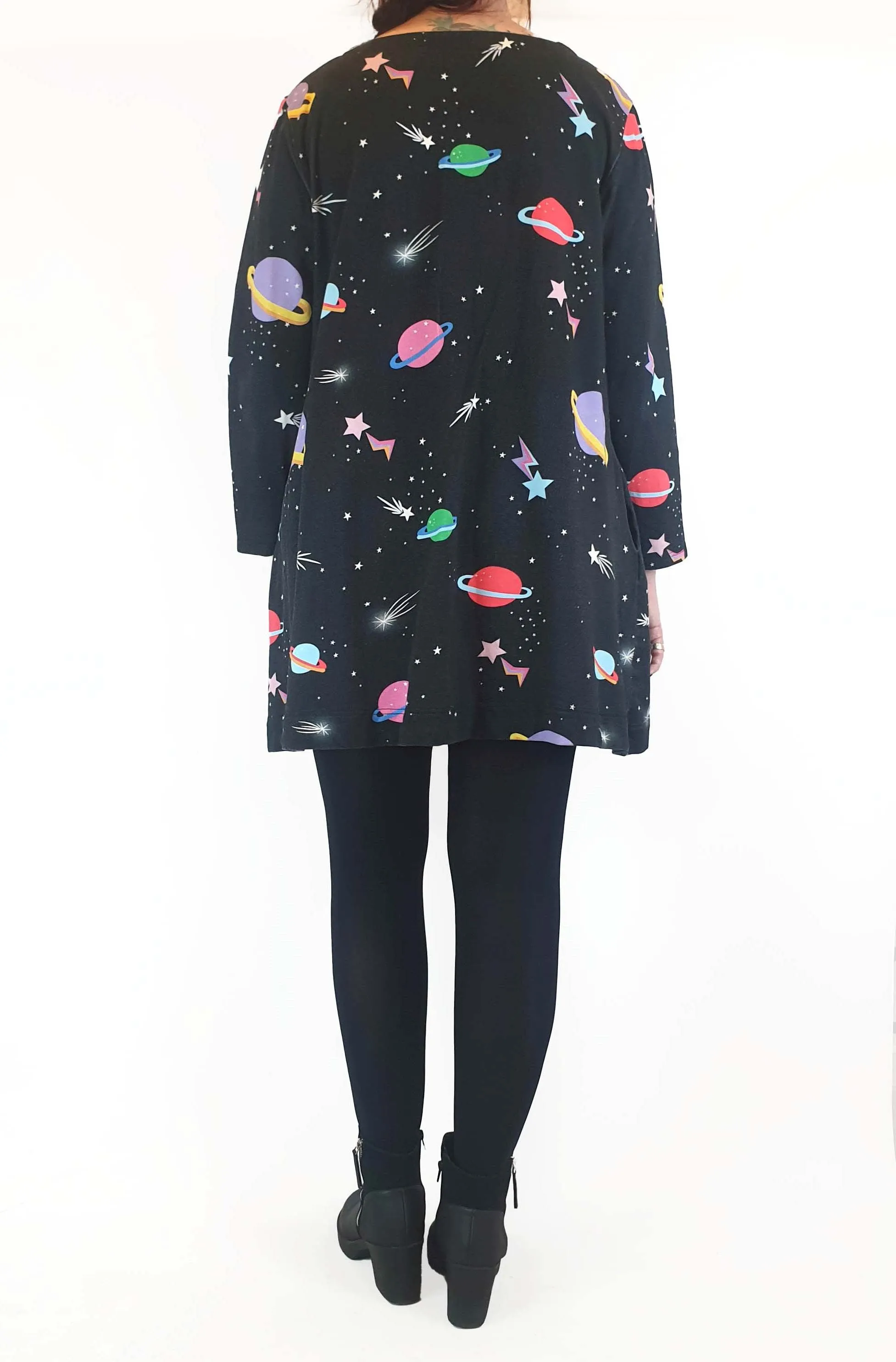 Harvest Lane planet print long sleeve dress size 12