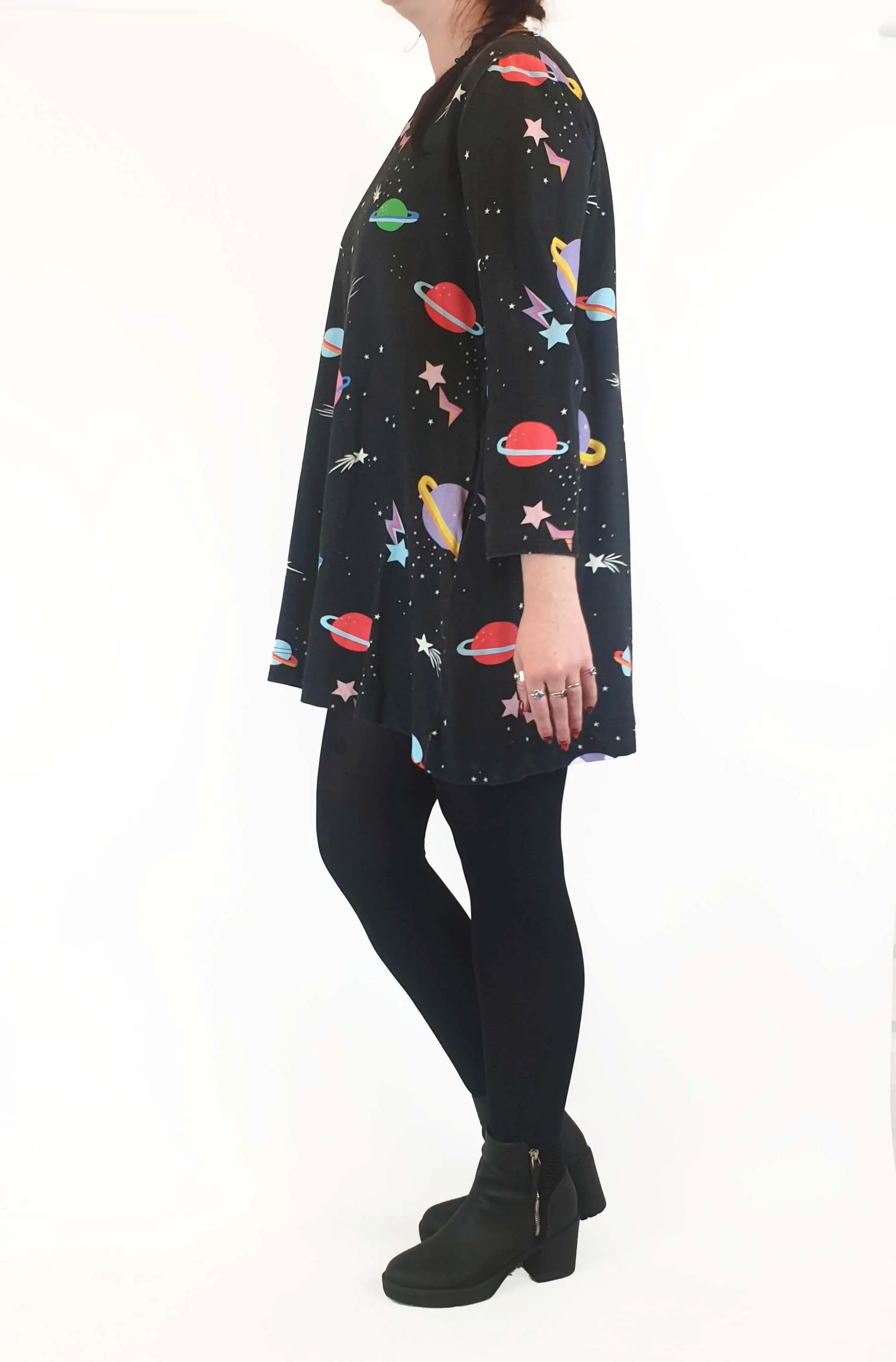 Harvest Lane planet print long sleeve dress size 12