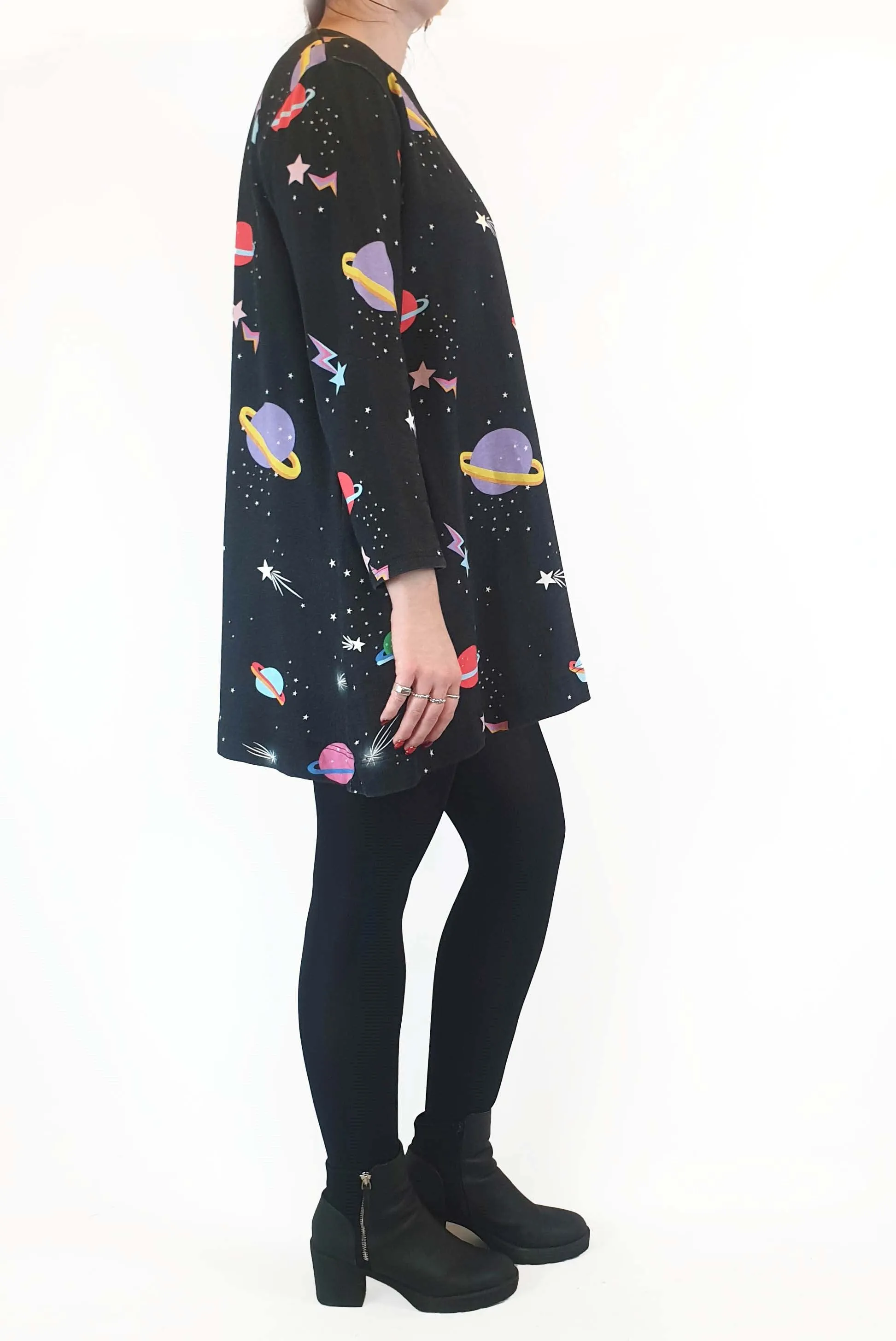 Harvest Lane planet print long sleeve dress size 12