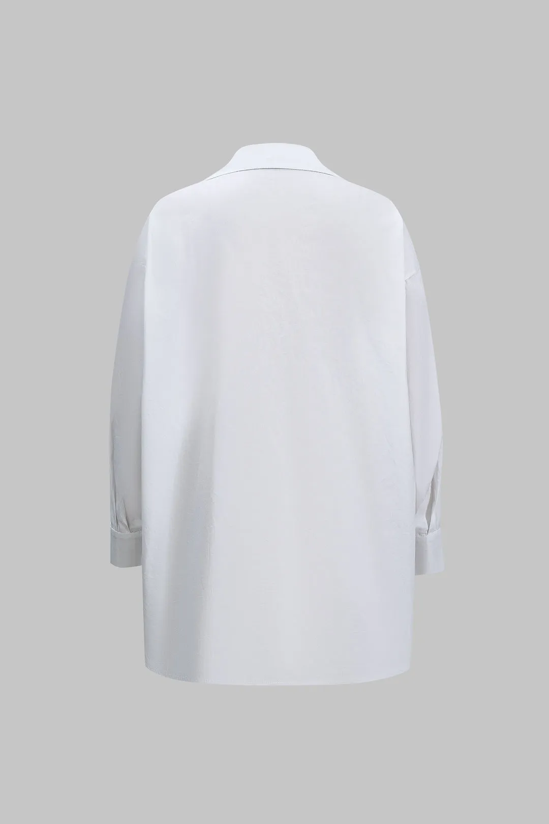 Hattie - Elegant Metal Trim Woman's Long Sleeve Shirt