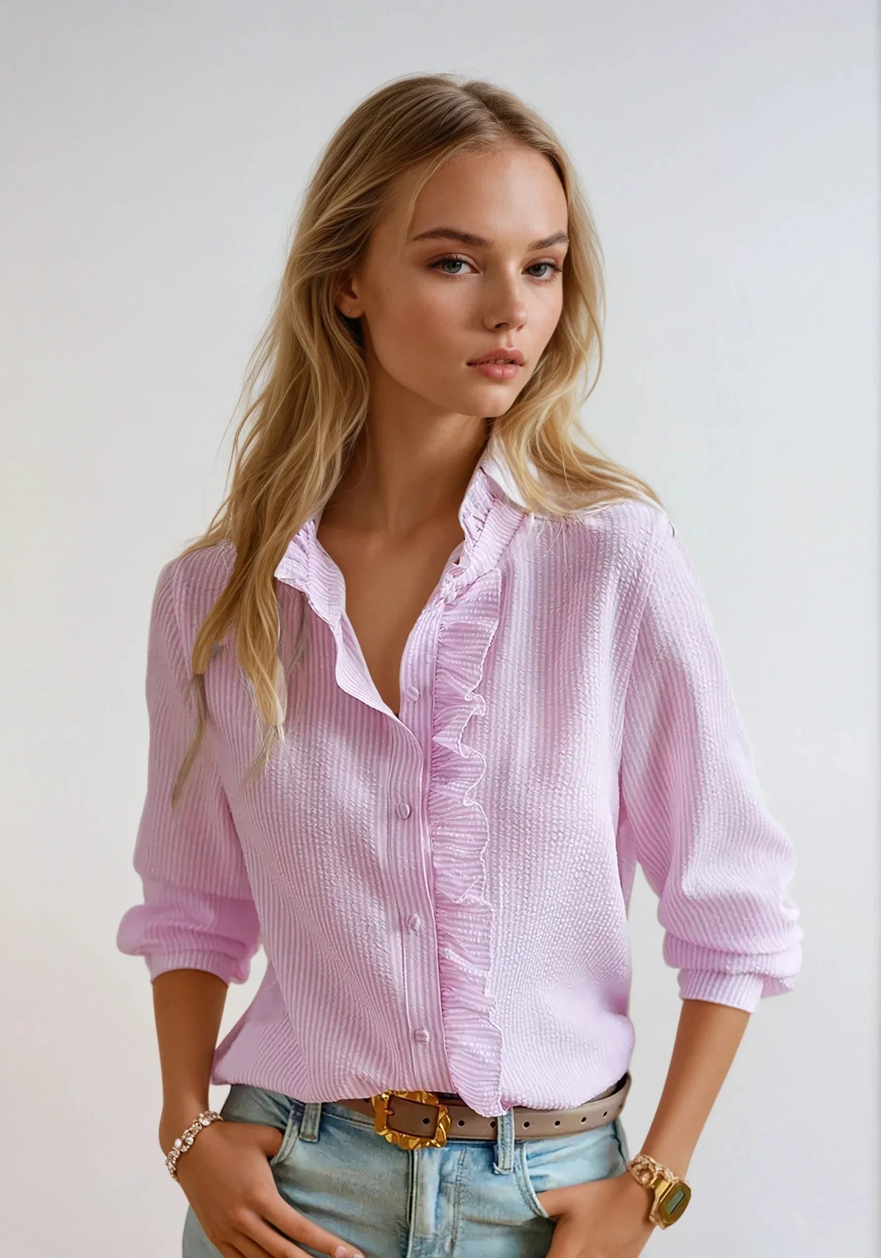 Helah - Ruffles Blouse for Ladies - Feminine & Stylish