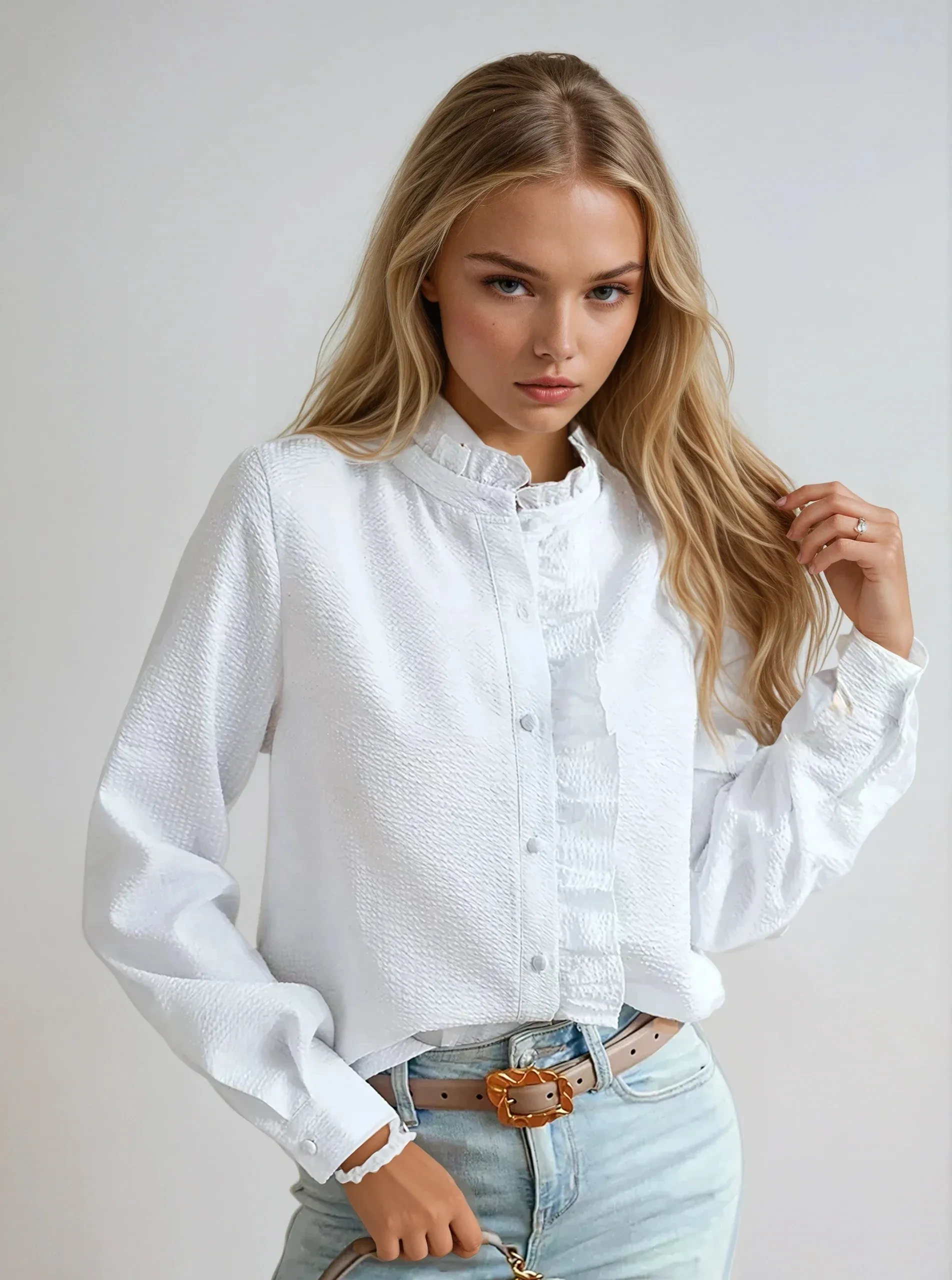 Helah - Ruffles Blouse for Ladies - Feminine & Stylish