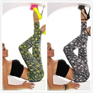 High 16 COLOURS Women's girl's casual High Elastic printed Leggings Fitness Comfortable leggins pants LG023