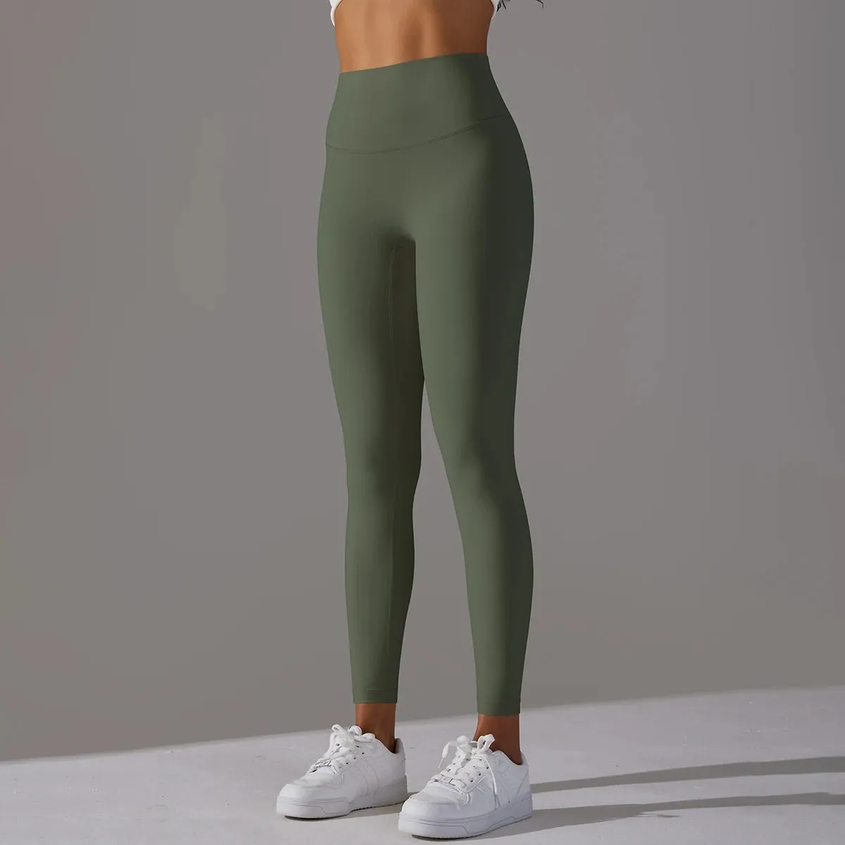 High Waist Naked Feeling Leggings - Women's Fitness Running Yoga Pants